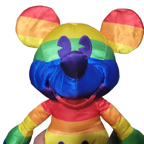 Disney Store Rainbow Collection Mickey Mouse 16 inch Plush Stuffed Animal Toy - Picture 1 of 7